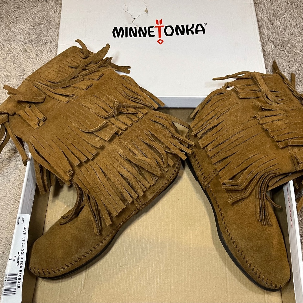 Minnetonka 3 Layer Fringe Boot - image 1
